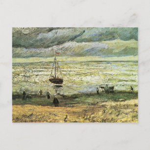 Carte Postale Plage de Scheveningen par temps orageux par van Go