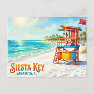 Carte Postale Plage de Siesta USA