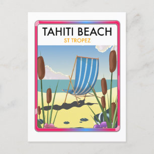 Carte Postale plage de Tahiti st tropez