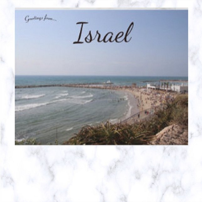 Carte Postale Plage de Tel Aviv Israël (Créateur téléchargé)