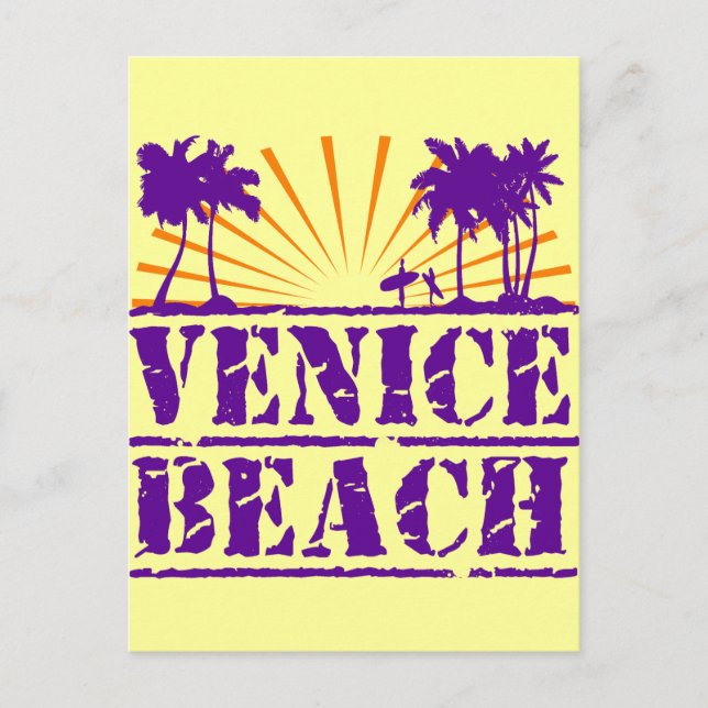 Carte Postale Plage de Venice (Devant)