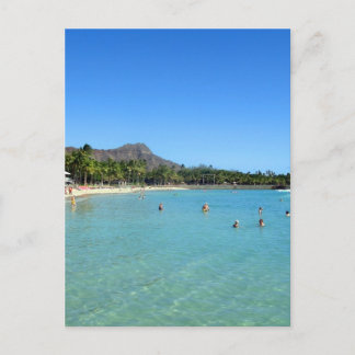 Carte Postale Plage de Waikiki et cratère principal de diamant,