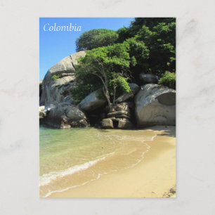Carte Postale plage des caraïbes colombie