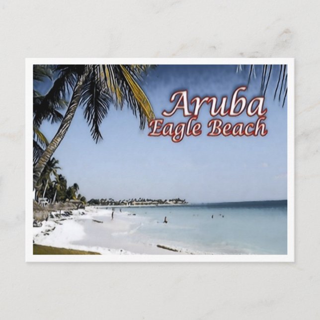 Carte Postale Plage Eagle - Aruba - (Devant)