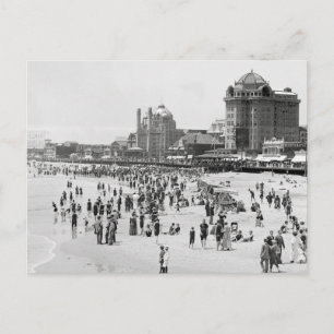 Carte Postale Plage et promenade d'Atlantic City, 1910