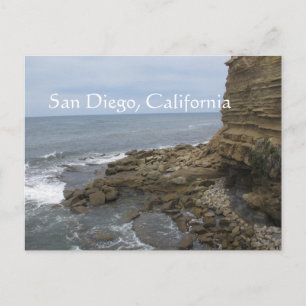 Carte Postale Plage et rochers en San Diego, Californie