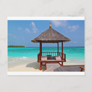 Carte Postale plage hut tropical paradis calme détente éloigné