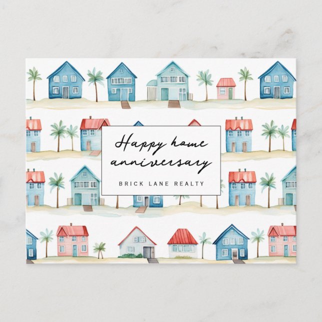 Carte Postale Plage Maison Joyeux Anniversaire Maison de la Réal (Devant)