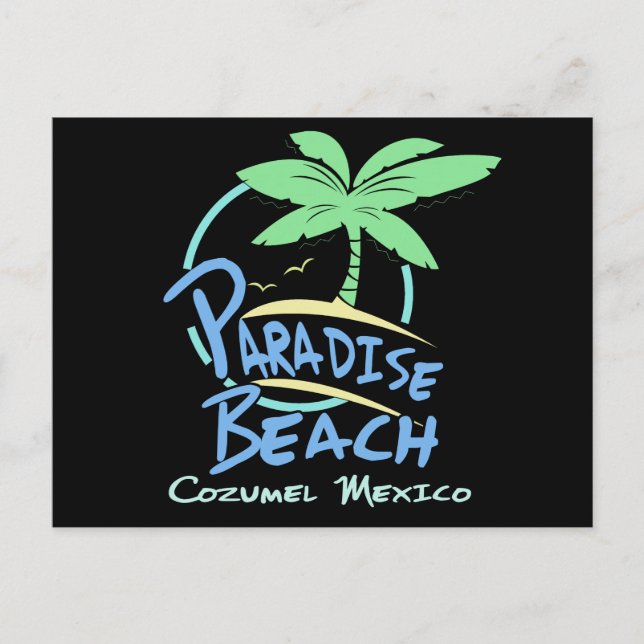 Carte Postale Plage paradisiaque Croisière à Cozumel au Mexique (Devant)