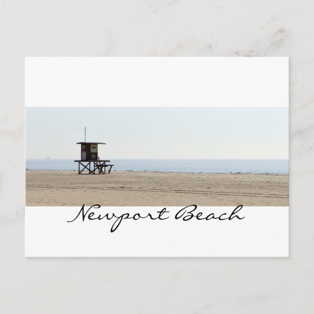 Carte Postale Plage romantique de Newport (Devant)