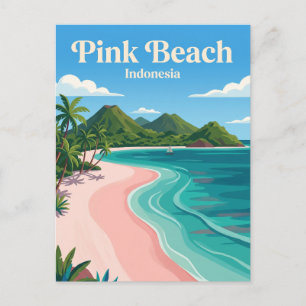 Carte Postale Plage rose Indonésie