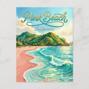 Carte Postale Plage rose Indonésie