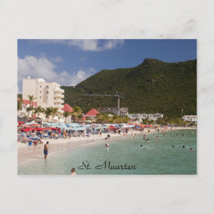 Carte Postale Plage St Maarten, St Maarten