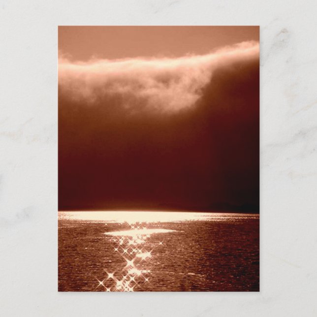 Carte Postale Plage - Stars Dansant sur l'Eau - Sepia (Devant)