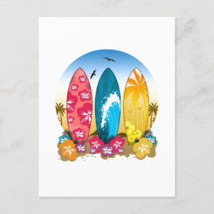 Carte Postale Plage Surboard