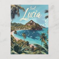 Plage tropicale de Sainte-Lucie
