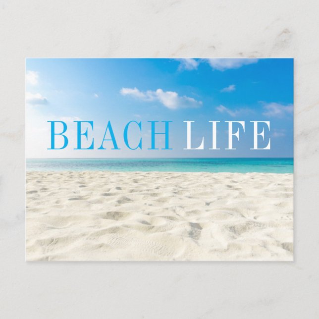 Carte Postale Plage tropicale Sable de mer Ciel et jour d'été (Devant)