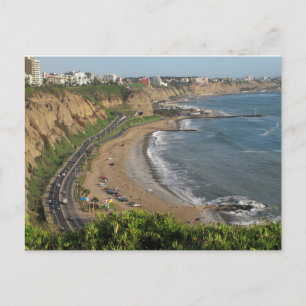 Carte Postale Plage verte de côte au Lima-Pérou