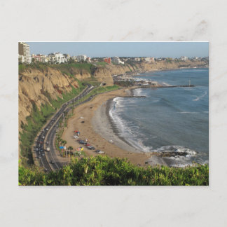Carte Postale Plage verte de côte au Lima-Pérou