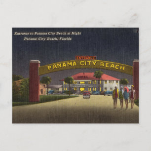 Carte Postale Plage vintage de Panama City, Floride