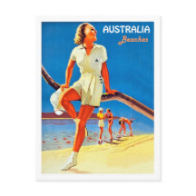 Plages d'Australie, jeunesse sur la côte, vintage