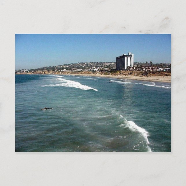 Carte Postale Plages du Pacifique Vagues Surfers Sand San Diego  (Devant)