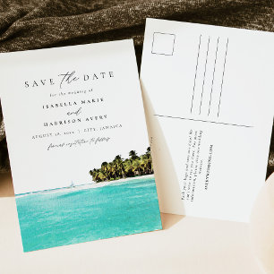 Carte Postale Plages tropicales de Jamaïque à l'aquarelle