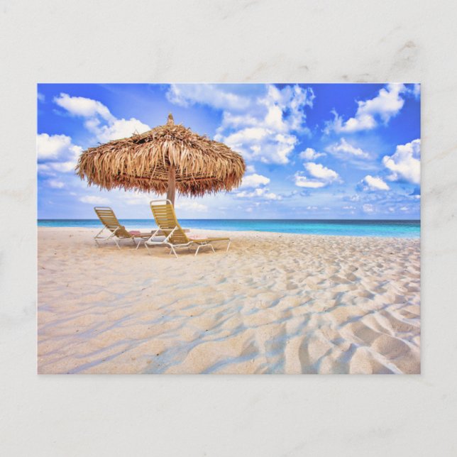 Carte Postale Plages tropicales | Plage de sable d'Aruba (Devant)