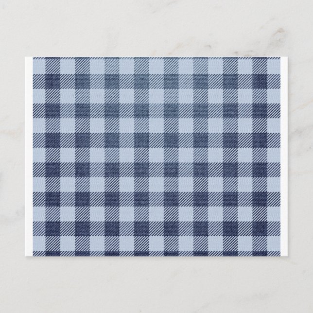 Carte Postale Plaid bleu (Devant)
