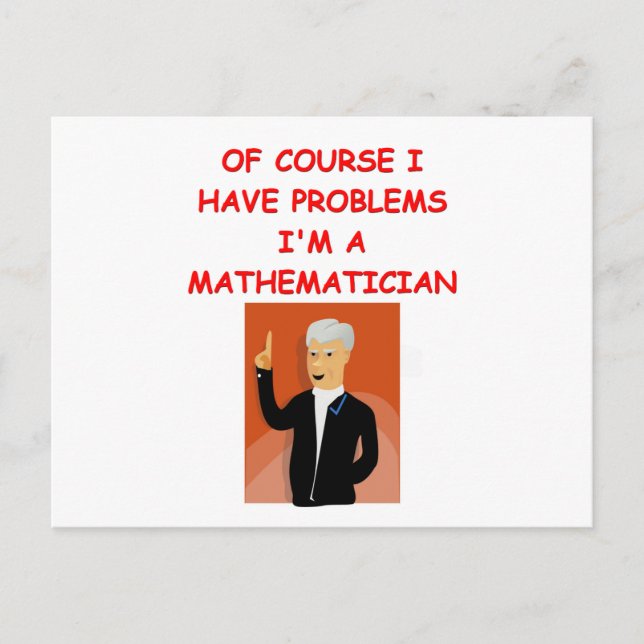 Carte Postale plaisanterie de maths (Devant)