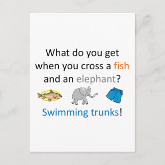 Carte Postale Plaisanterie des Trunks de natation