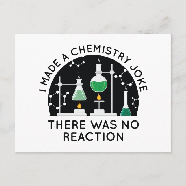Carte Postale Plaisanterie en chimie (Devant)