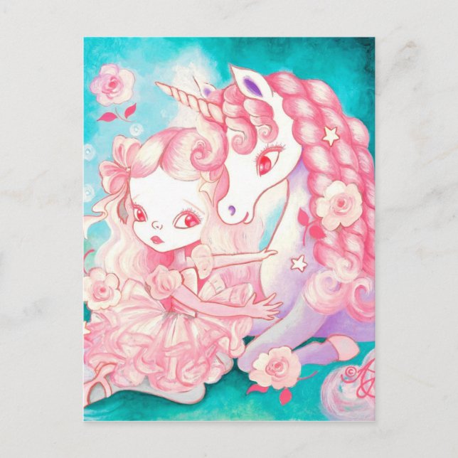 Carte Postale Plaisir Unicorne (Devant)
