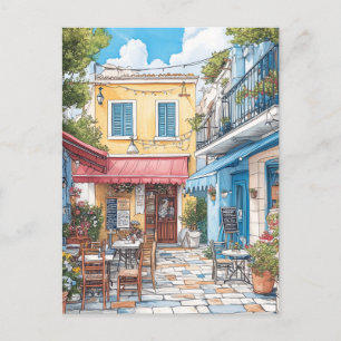 Carte Postale Plaka, Athènes Grèce Travel