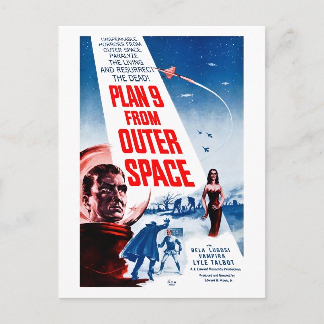 Carte Postale Plan 9 from Outer Space (1957) (Devant)