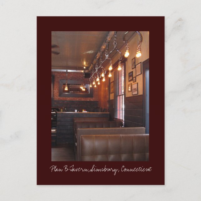 Carte Postale Plan B Tavern, Simsbury (Devant)