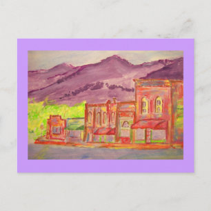 Carte Postale plan d'aquarelle de montagne