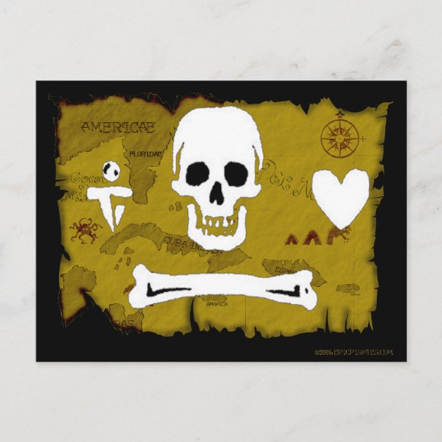 Carte Postale Plan de jolly roger #2 (Devant)