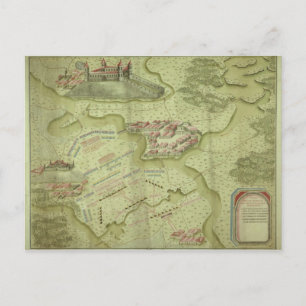 Carte Postale Plan de la bataille de Mollwitz