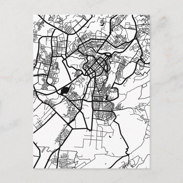 Carte Postale Plan de la ville d'Erevan Arménie (Devant)