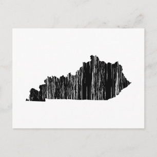 Carte Postale Plan de l'État du Kentucky en détresse