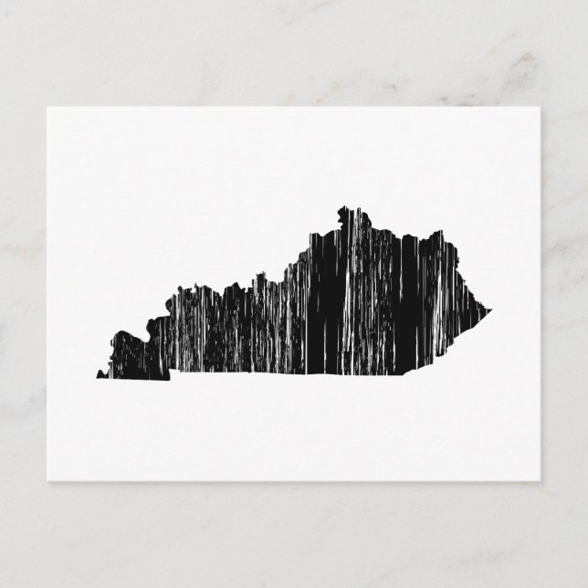 Carte Postale Plan de l'État du Kentucky en détresse (Devant)