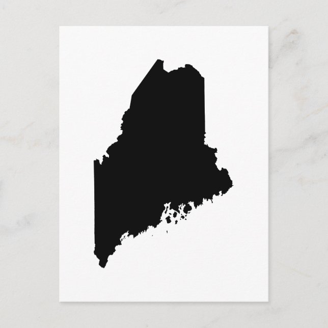 Carte Postale Plan de l'état du Maine (Devant)