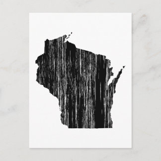 Carte Postale Plan de l'État du Wisconsin en détresse