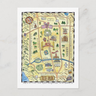 Carte Postale Plan de Reno