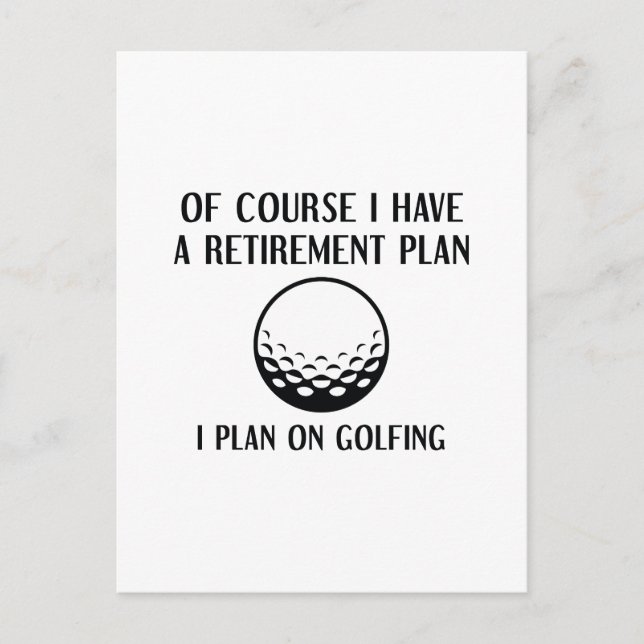Carte Postale Plan de retraite Golfing (Devant)