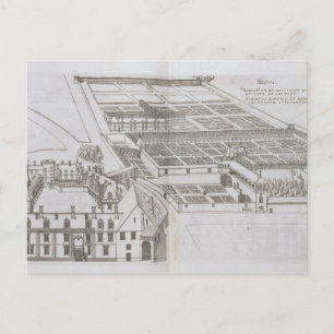 Carte Postale Plan des jardins clos et Château de Gaillo