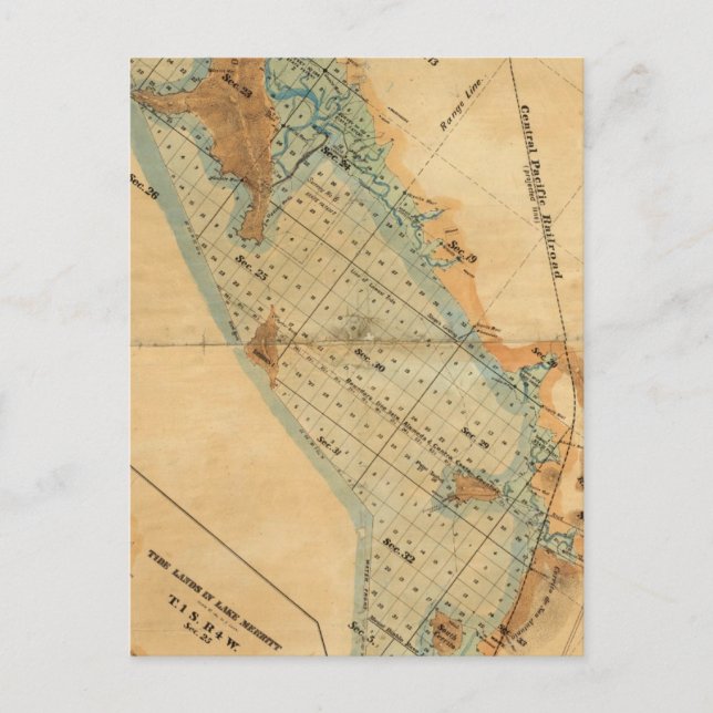 Carte Postale Plan des marais salés et des marais (Devant)