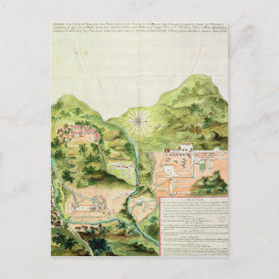 Carte Postale Plan des mines de Oaxaca, Mexique, 1785-1787