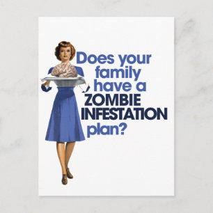 Carte Postale Plan d'infestation zombie